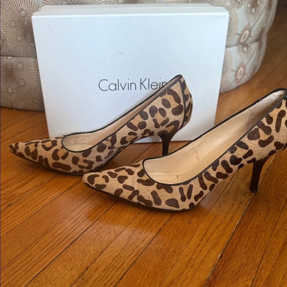 Calvin Klein Dolly Pony Hair Animal Print Women's Heels 8 - Picture 5 of 9